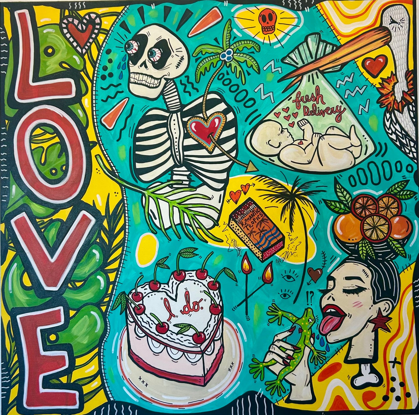 "Love in the Tropics" Original Painting
