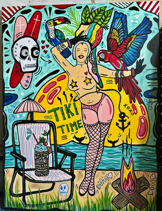"Tiki Time" Original Painting